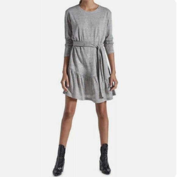 Current/Elliott Crystal Gray 100% Linen Long Sleeve Dress Size Extra Small - Picture 1 of 8